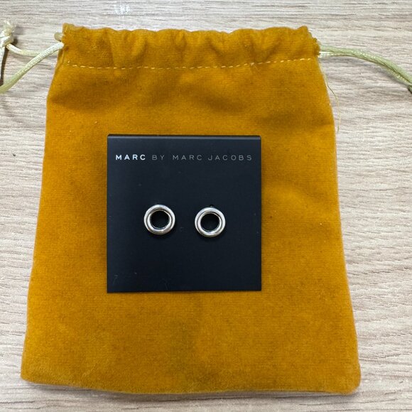Marc By Marc Jacobs Donut Stud Earrings - Silver Color - Picture 1 of 2